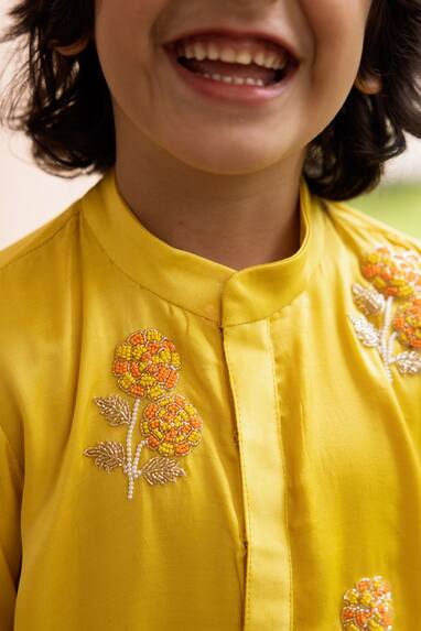 Silk Embroidered Kurta & Dhoti