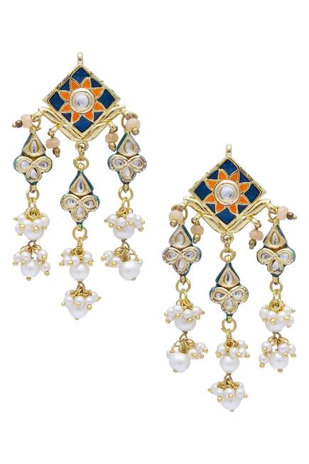 Meenakari earrings