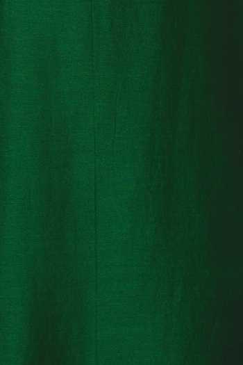 Green - Shibori Tye-Dye Chanderi Silk Kurta with Palazzo & Dupatta Set