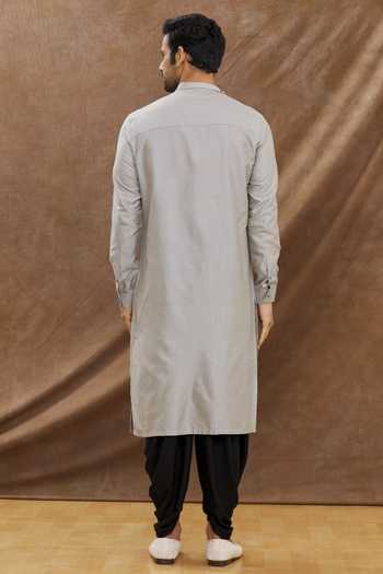 Classic Black Pintuck Kurta Set – 2-Piece (Rayon) main image 0