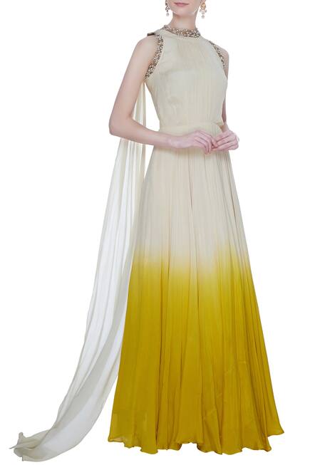 Chiffon Silk Ombre Gown