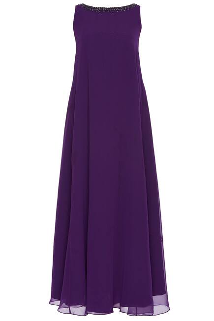 Buy Kommal Sood Purple Flared Maxi Dress Online | Aza Fashions