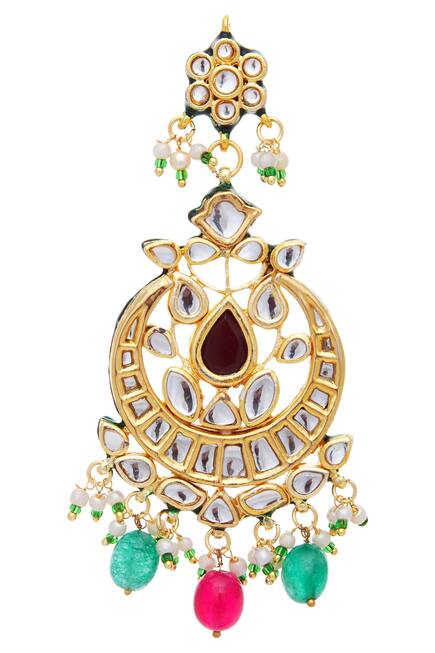Kundan & faux pearls necklace & earring set