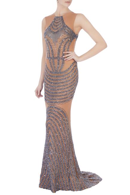 red trail gown