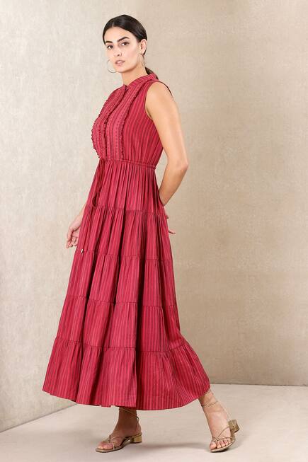 Yarn Dyed Tiered Dress