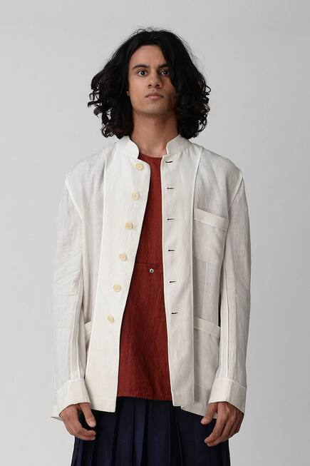 Handloom Linen Jacket