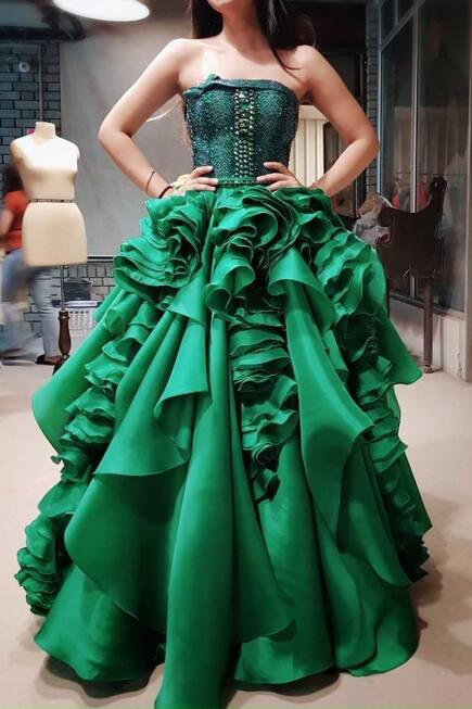 ruffle gown online india