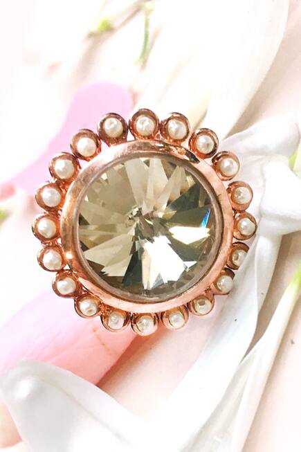 Floral Crystal Ring