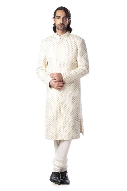 Buy Embroidered Sherwani & Kurta Set by Kommal Sood - Men at Aza Fashions