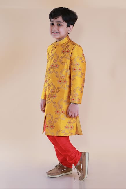 Brocade Silk Sherwani Set
