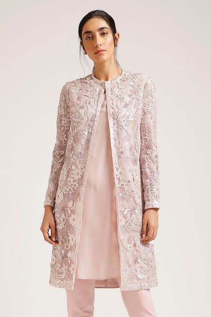 Embroidered Jacket with Inner