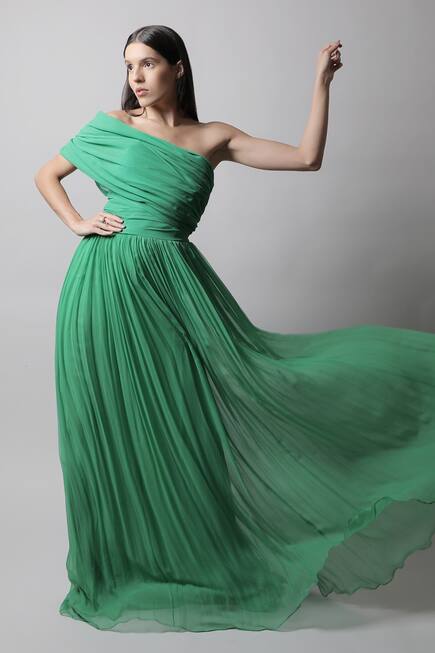 Georgette Draped Gown