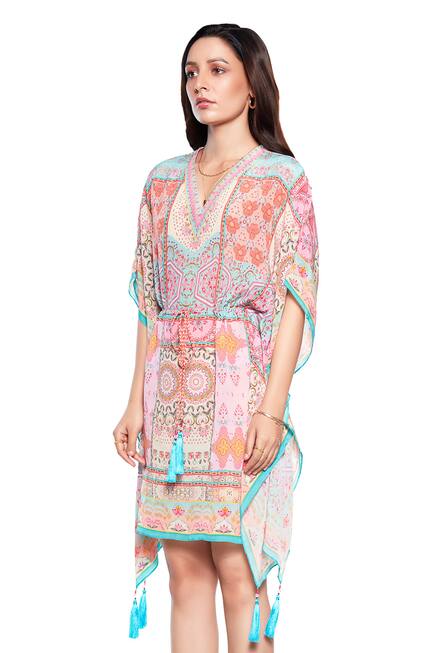 Printed Kaftan Dress