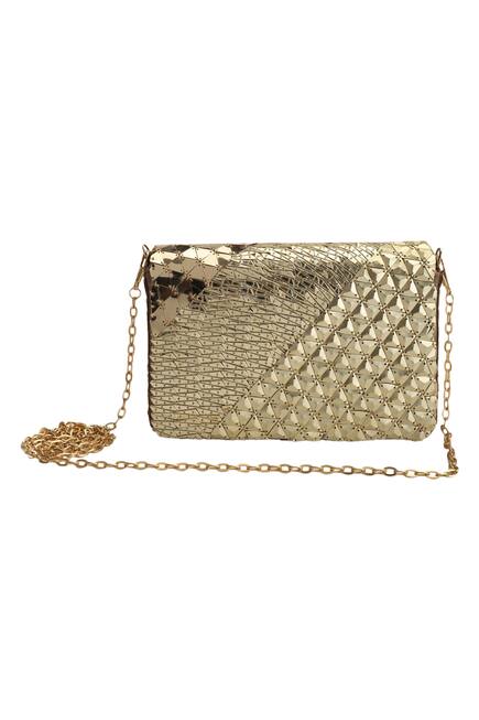 Sequin Flap Clutch with Sling