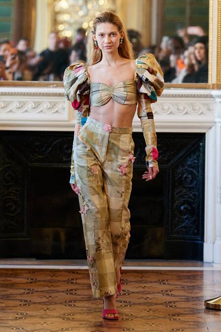 Shop Therealb Multi Color Charlotte Silk Embroidered Blouse at Aza Fashions Shop_Therealb_Multi Color Charlotte Silk Embroidered Blouse_at_Aza_Fashions