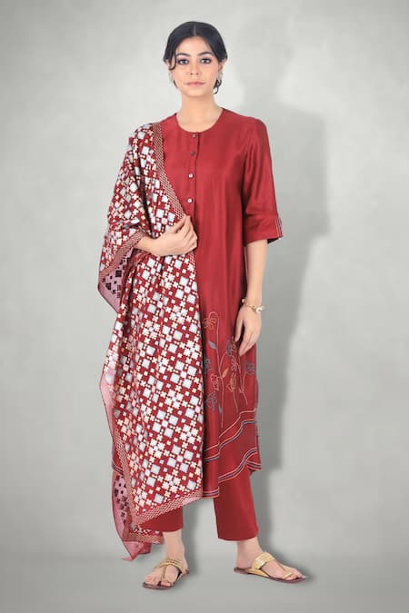 I Am Design Silk Kurta Set 