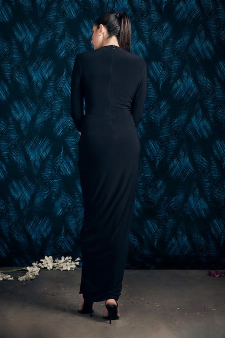 Mandira Wirk - Indian Draped Maxi Dress 