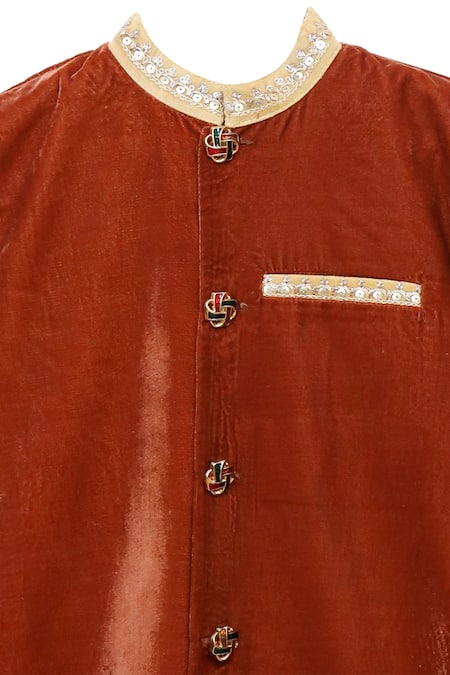 Minime Organics Velvet Sherwani Set 