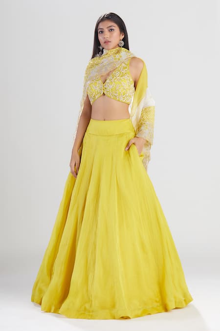 Megha Bansal Amalta Embroidered Lehenga Set 