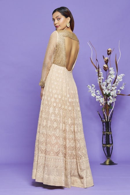 Neha Mehta Couture Lucknowi Anarkali With Dupatta 