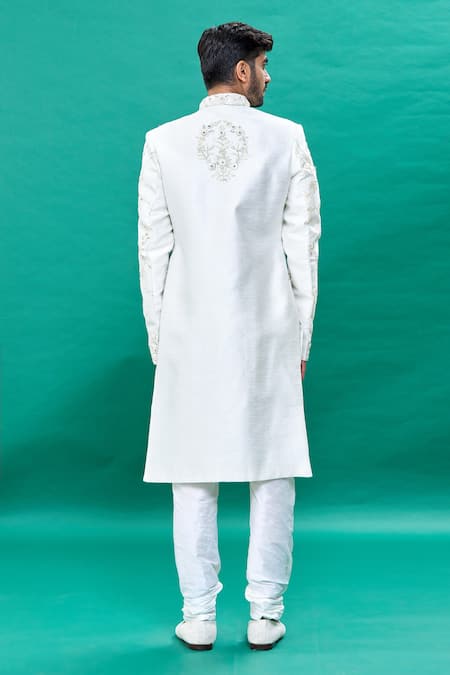 Rng Safawala Floral Pattern Sherwani Set 