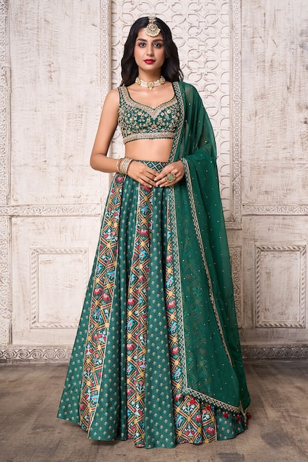 Mehendi Green Lehenga – Kajal's Couture