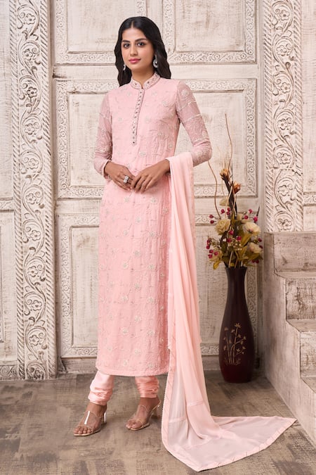 Aariyana Couture Floral Embroidered Straight Kurta Set 