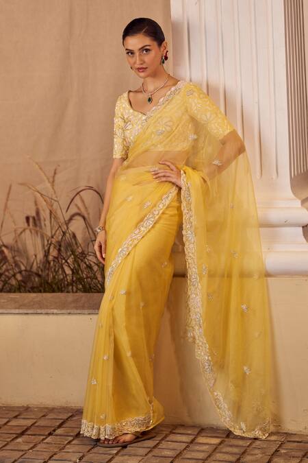 Border saree clearance with designer blouse