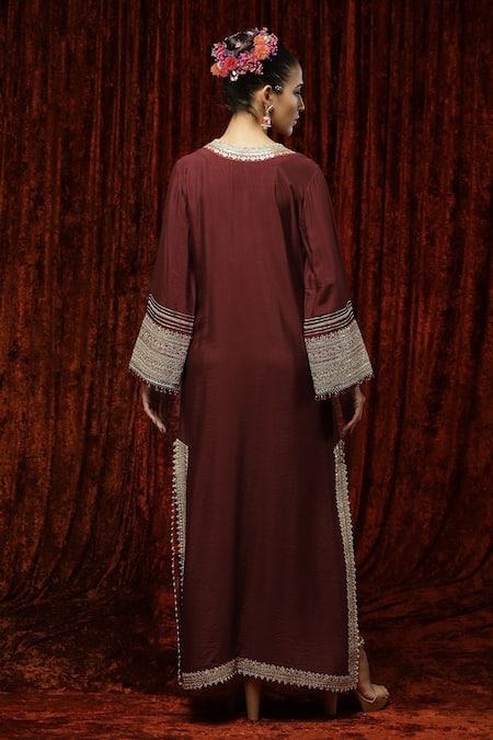 Shikhar Sharma Silk Chanderi Kaftan 