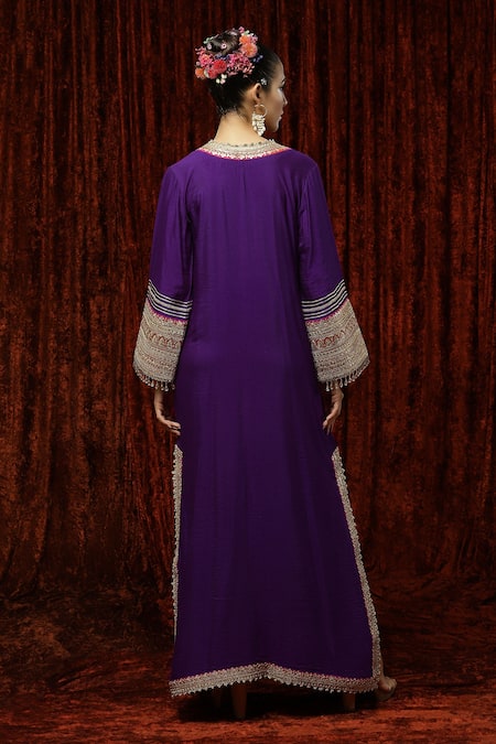 Shikhar Sharma Silk Chanderi Kaftan 