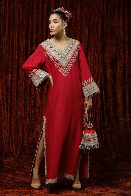 SHIKHAR SHARMA Silk Chanderi Kaftan 