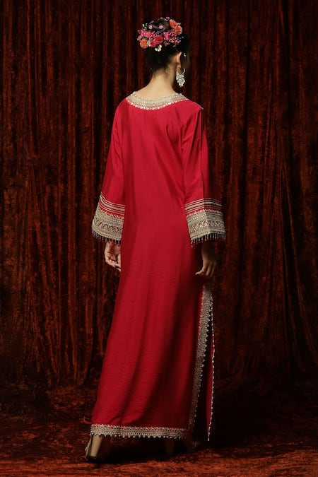 Shikhar Sharma Silk Chanderi Kaftan 