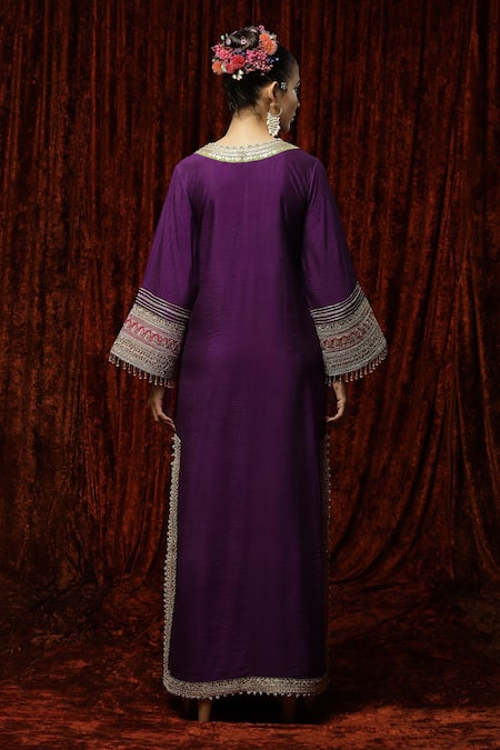 Shikhar Sharma Silk Chanderi Kaftan 