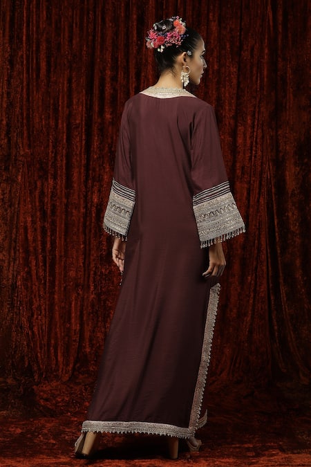 Shikhar Sharma Silk Chanderi Kaftan 