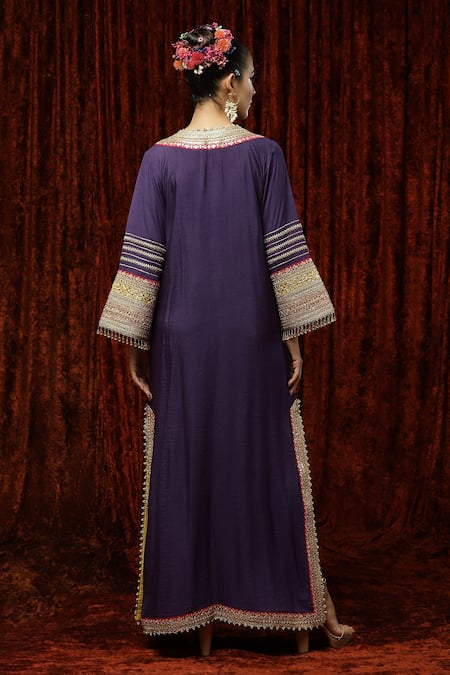 Shikhar Sharma Silk Chanderi Kaftan 