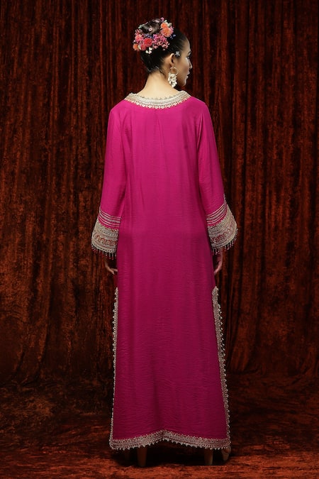 Shikhar Sharma Silk Chanderi Kaftan 