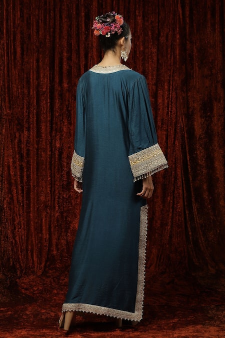 Shikhar Sharma Silk Chanderi Kaftan 