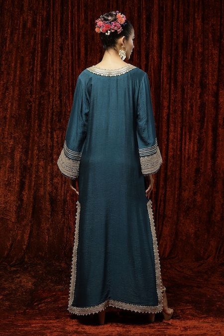 Shikhar Sharma Silk Chanderi Kaftan 