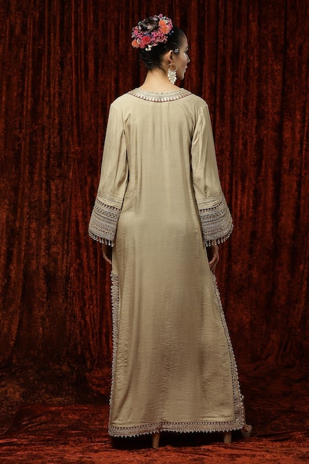 Shikhar Sharma Silk Chanderi Kaftan 