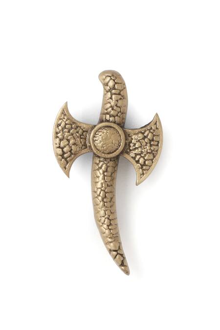 Shop Cosa Nostraa Gold The Sword Mercy Buttons Set 7 Online at Aza Fashions Shop_Cosa Nostraa_Gold The Sword Mercy Buttons Set 7 _Online_at_Aza_Fashions