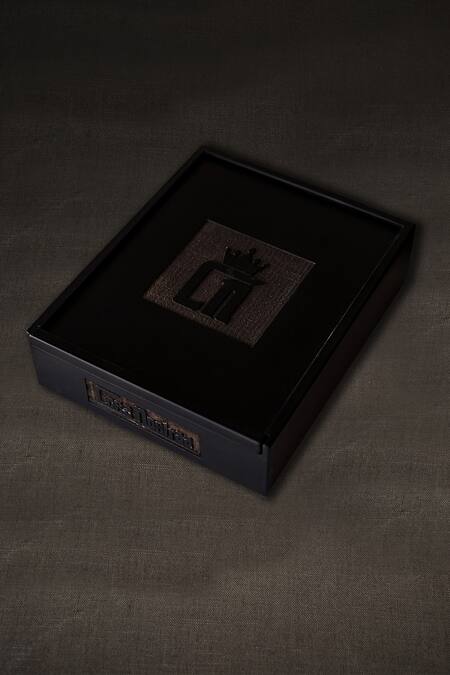 Cosa Nostraa Black Valor Brass Brooch at Aza Fashions Cosa Nostraa_Black Valor Brass Brooch _at_Aza_Fashions