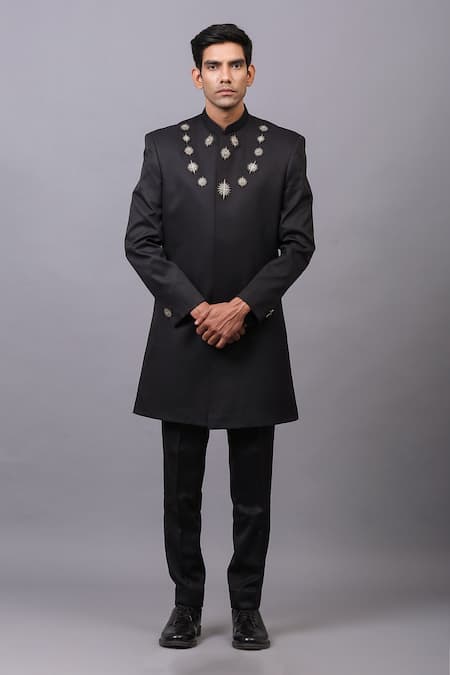 Buy Cosa Nostraa Gold Stardust Brooch With Cuff Buttons Set Of 16 Online at Aza Fashions Buy_Cosa Nostraa_Gold Stardust Brooch With Cuff Buttons Set Of 16 _Online_at_Aza_Fashions