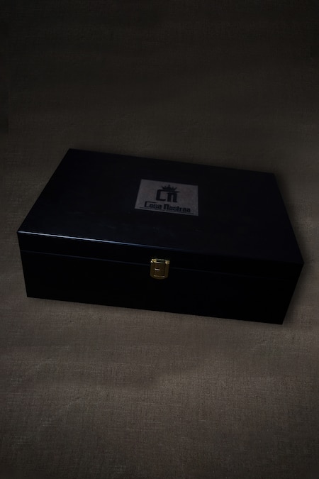 Cosa Nostraa Gold Stardust Brooch With Cuff Buttons Set Of 16 at Aza Fashions Cosa Nostraa_Gold Stardust Brooch With Cuff Buttons Set Of 16 _at_Aza_Fashions