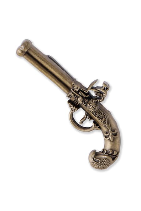 Cosa Nostraa Gold Terminator Lapel Pin Set Of 2 Online at Aza Fashions Cosa Nostraa_Gold Terminator Lapel Pin Set Of 2 _Online_at_Aza_Fashions