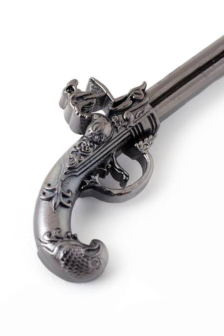 Cosa Nostraa Black Terminator Lapel Pin Set Of 2 Online at Aza Fashions Cosa Nostraa_Black Terminator Lapel Pin Set Of 2 _Online_at_Aza_Fashions