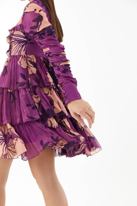 ASTR | Wedelia Dress in Purple Floral| FashionPass