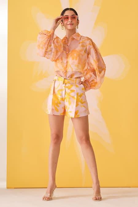 Mehak Talreja Couturre Printed Shirt & Shorts Set 