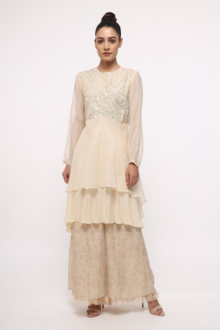 Neeta Bhargava Embroidered Kurta & Palazzo Set 