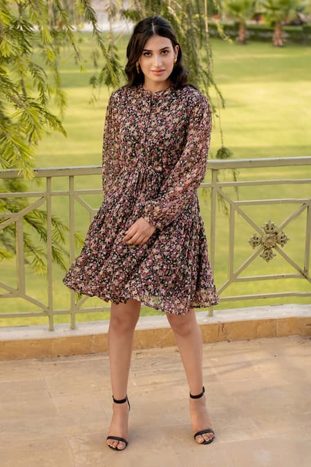 Chiffon short frock store designs