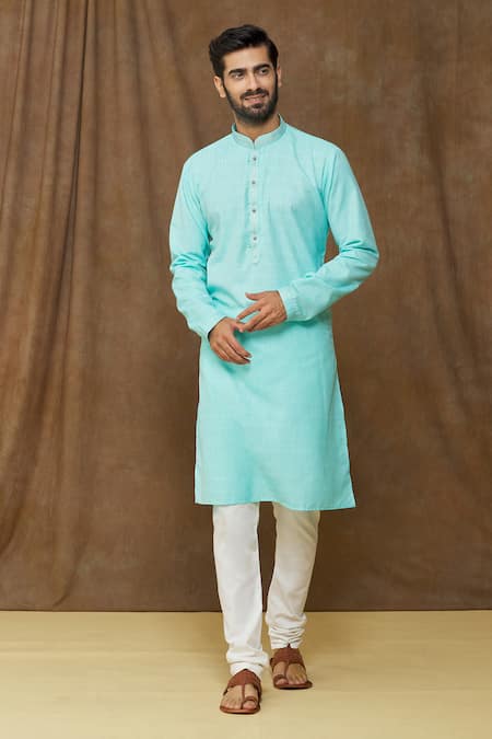 Samyukta Singhania Linen Cotton Straight Kurta 